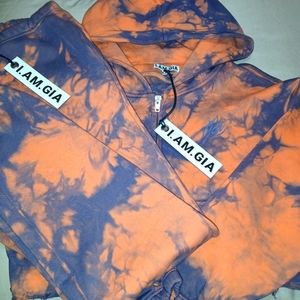 SET: I.AM.GIA Oversized Zipup Hoodie & Pants. Both (M)
